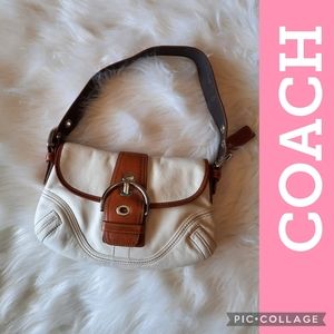 (1040) Sm white Coach bag